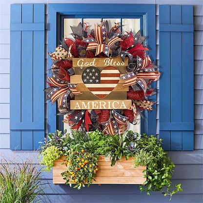 💝Handmade America Flag Love Wreath-Buy 2 Get Free Shipping