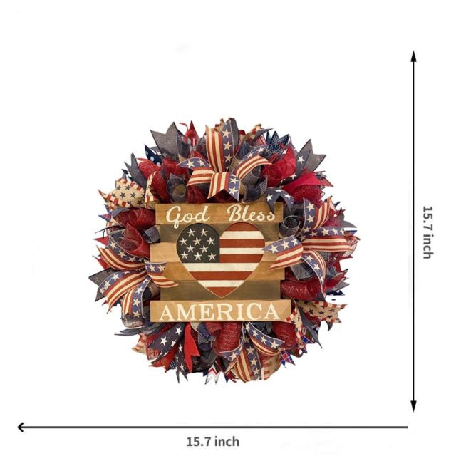 💝Handmade America Flag Love Wreath-Buy 2 Get Free Shipping